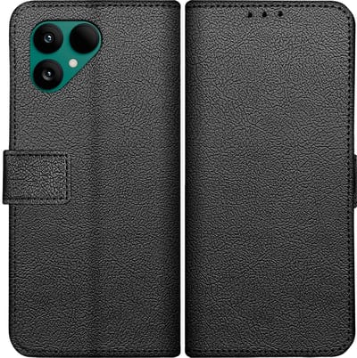 Just in Case hoesje geschikt voor Fairphone 6 Hoesje met Pasjeshouder - Bookcase Classic - Zwart