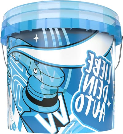Wasemmer Auto - Autowasemmer Poetsen - Auto Wassen - 90 MIL Wanddikte - 12.5 Liter - Blauw Wit