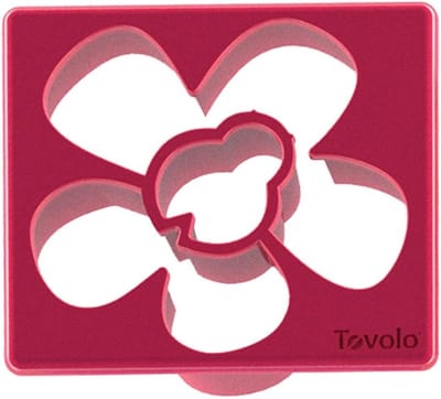 Sandwich Snijder - Lieveheersbeestje Bloem - Kinderen Vrolijk Maken - Unieke Vormen - 14 x 15 cm - Rood