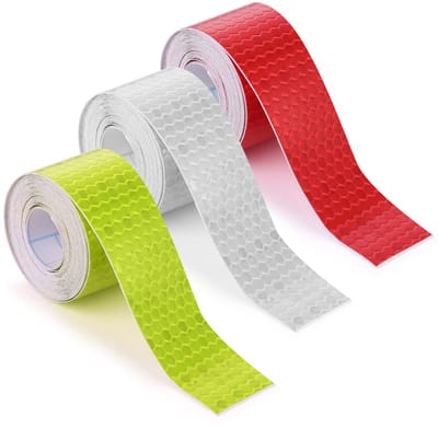 Famanu – Reflectietape 3 rollen – op maat te knippen – sterke reflectie – 2,5 cm breed