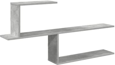 vidaXL - Wandplank - Betongrijs - 122 - x - 18 - x - 60 - cm - Bewerkt - hout