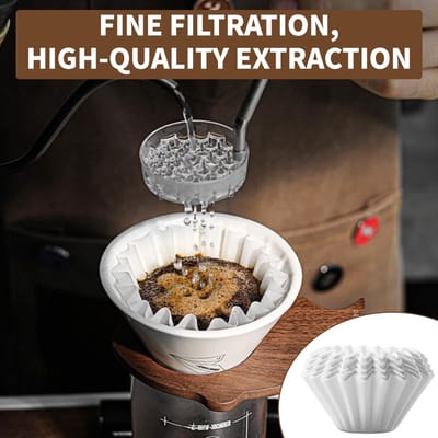 100 stuks ronde koffiefilters, kleine filters voor ambachtelijke koffie, witte koffiefilters, filter voor koffie met mand, geschikt voor gebruik in vele koffiezetapparaten