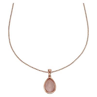 Jamelli Dames Ketting 925 sterling zilveren 1 rozenkwarts One Size 87868923