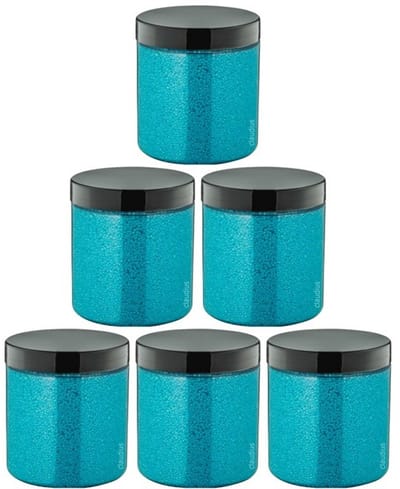 Badkaviaar Opium - 200 gram - Pot met zwarte deksel - set van 6 stuks - bad parels voor in bad