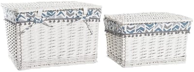 Mand van polyester, 45 x 35 x 30 cm, kleur: blauw