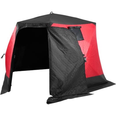 VEVOR draagbare ijsvisserstent, opvouwbare ijsvisserstent voor 4-6 personen, 600D Oxford-stof visparaplu, ijsbeschutting voor wintervissen, tent met ankers/touw/draagtas, 3,3 x 3,3 x 2 m