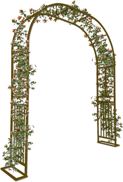 Stevige Rozenboog - Tuin Pergola - Bruiloft Decoratie - Afneembaar Ontwerp - 260 x 230 cm - Bruin
