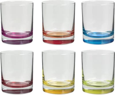 Secret de Gourmet Tumbler glazen - 12x stuks - 300 ml - Coloris - Drinkglazen - Waterglazen
