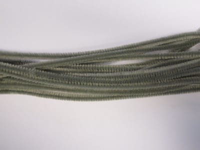 Chenilledraad - 30cm - 6mm - 20 stuks grijs