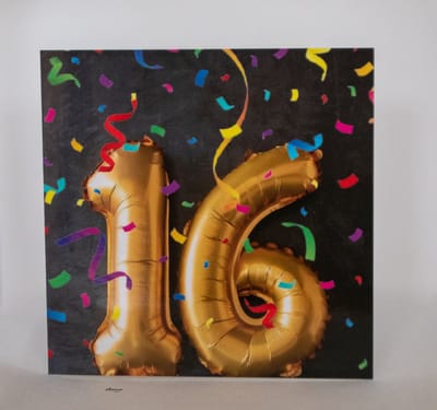 Gefeliciteerd wenskaart (A6) – Sweet 16 verjaardagskaart | Kleintje Fotografie