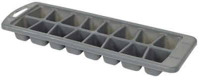 Cook concept IJsklontjes mal - 2x stuks - kunststof - zwart - 16 klontjes