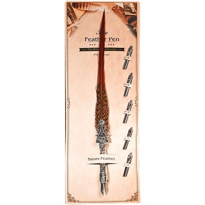 Klassieke Vintage Veer Vulpen Kalligrafieveer Doop Pen Huis Decoratie Cadeau(02#)