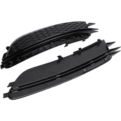 Paire de Grilles de Pare-chocs Avant Noir Brillant Aspect Élégant 4G0807681 Garniture de Grille de Phare Antibrouillard pour A6 4G C7 2012 à 2015 black