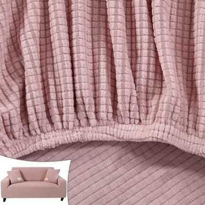 Housse de canapé d'angle élastique Jacquard Polaire Simple Housse de canapé Forme en L Housse de canapé Housse de banc Ensembles 1 /2 /3 /4 places Housse de protection 2-seat 145-185cm