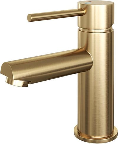 Brauer Gold - Edition Wastafelmengkraan opbouw - laag - model a - PVD - geborsteld goud