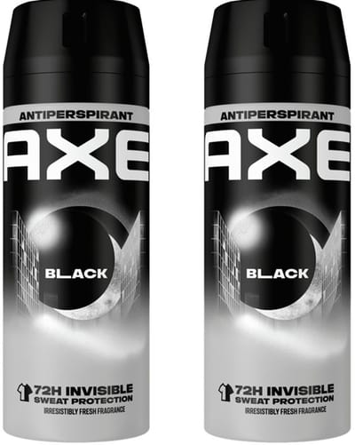 Axe Deo Spray Black Dry - 2 x 150 ml - 72H Anti-Perspirant - Anti Sweat