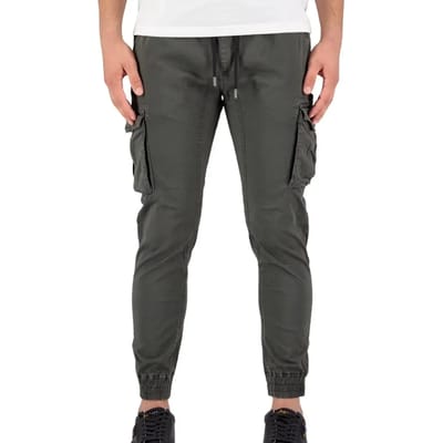 Cargobroek met labeldetails, model 'Twill'