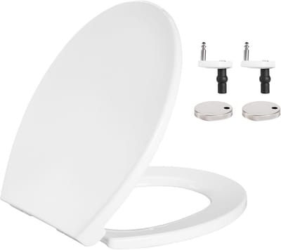 Toiletbril Wit - WC-bril Zitting - Eenvoudig Reinigen - Softclose & Quick Release - 460x370 mm - Wit