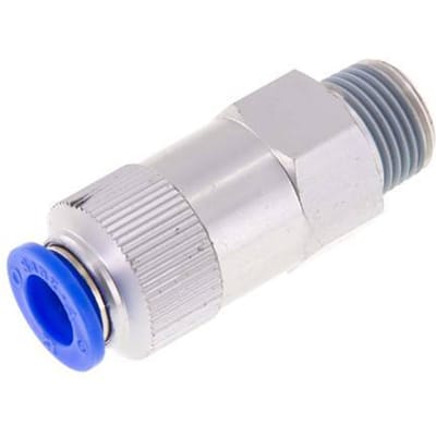 12mm & R1/2'' Regeling-In Aluminium Terugslagklep Insteekkoppeling Buitendraad 0.2-10 bar