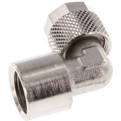 10x8 & G1/4'' Vernikkeld Messing L-Opsteekkoppeling Binnendraad [2 Stuks]
