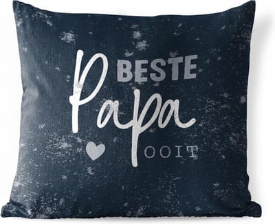 Buitenkussen - Beste papa ooit - Quote - Vaderdag cadeau - Vader - Spreuken - 45x45 cm - Weerbestendig - Vaderdag cadeautje - Cadeau voor vader en papa