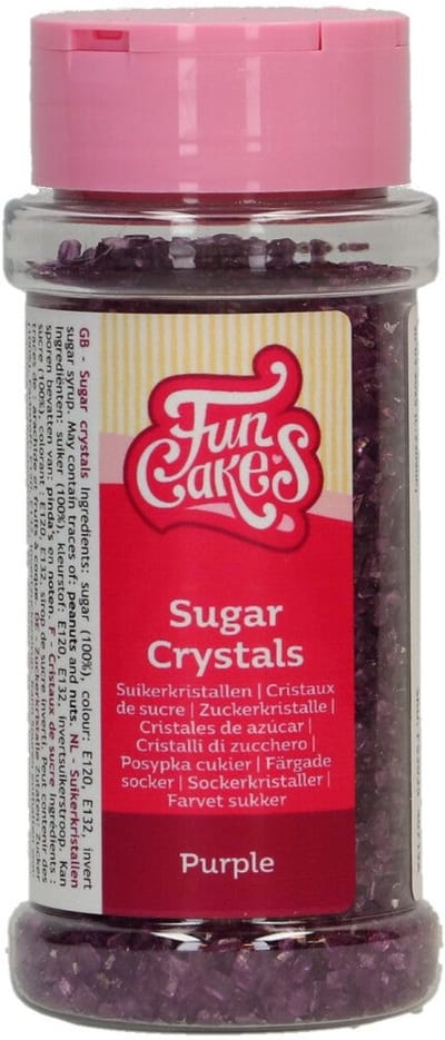 FunCakes Suikerkristallen - Paars - 80g - Gekleurde Suiker - Eetbare Taartdecoratie