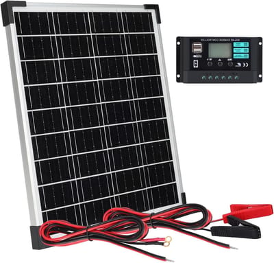 Zonne Energie Kit - Solar Laadregelaar - Off-Grid Opladen - Monokristallijn Paneel - 20 Watt