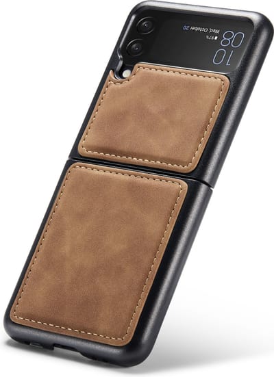 Hoesje geschikt voor Samsung Galaxy Z Flip 4 - Book Case Leer Slimline Bruin