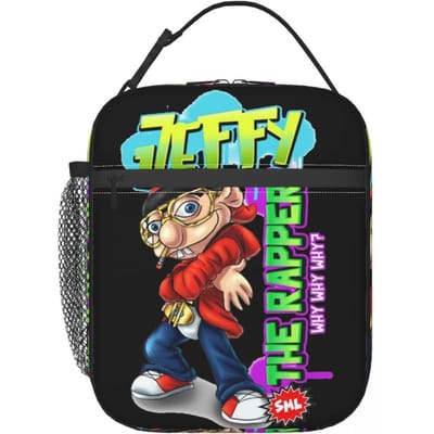 Jeffy Gezicht Sml Rapper Geïsoleerde Lunchtas voor Kinderen School Koeltas Thermische Voedseldoos Draagtas Lekvrije Lunchboxen Container One Size