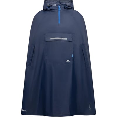 Trespass - Unisex Qikpac Waterdichte Opbergbare Poncho met Capuchon (Marine)