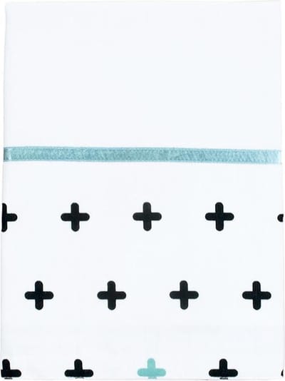 Briljant Baby Ledikantlaken katoen dessin Crizzz Crozzz - zwart/jade 100 x 150 cm