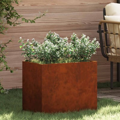 vidaXL - Plantenbak - Roestig - 50 - x - 32 - x - 40 - cm - Cortenstaal