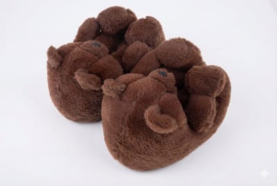 Grappige pantoffels | Beren sloffen | Bruin | One size fits all maat 32 t/m 38 voor Kinderen, Dames en Heren | Beer Pantoffel | Pluche dierenpantoffels | zachte binnenschoenen | Sloffen en Pantoffels maat 32, 33, 34, 35, 36, 37, 38