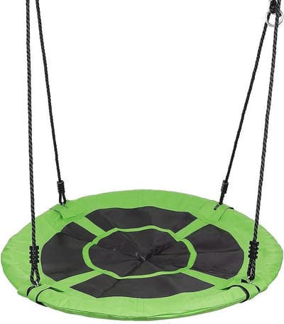 Schommelbank Nest - Tuin Schommel - Buiten Spelen - Extra Groot Ontwerp - 100 cm Diameter - Groen