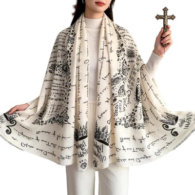 Christelijke Gebedssjaal - Meditatiesjaal Geloofssjaal - Spirituele Reflectie - Zachte Textuur - 180 x 70 cm - Niet gespecificeerd