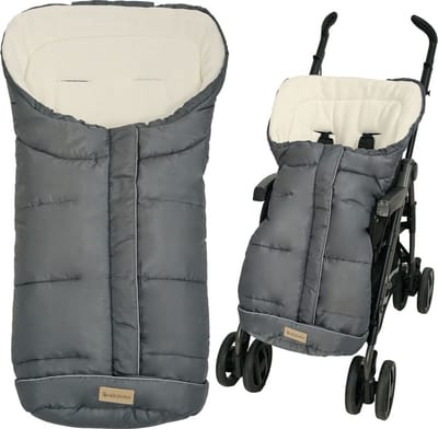 Voetenzak Buggy Universeel met zachte fleece voering - Grijs 6-36 mnd
