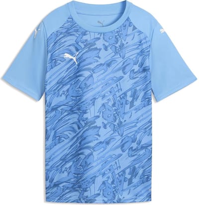 Puma Teamfinal Graphic Shirt Korte Mouw Kinderen - Hemelsblauw | Maat: 164