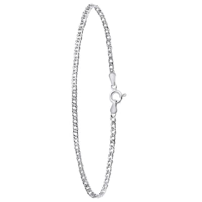 Lucardi Dames Armband dubbele gourmetschakel - Echt Zilver - Armband - Cadeau - 19 cm - Zilverkleurig