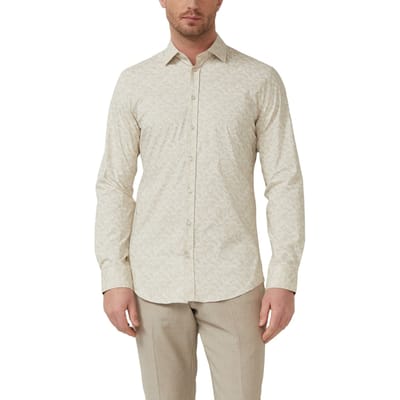 s.Oliver  Shirts Grey Maat: 38 | Zakelijke Overhemden Outlet | Heren | Beige