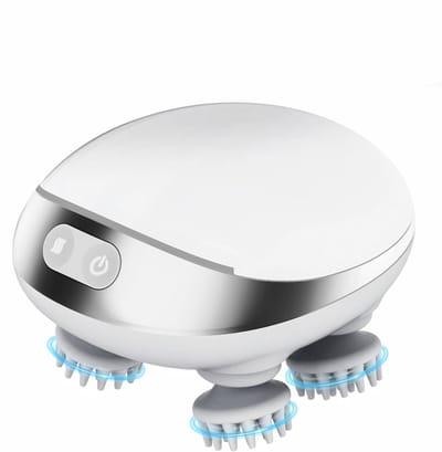 QIN® Hoofdmassage - Scalp Massager - Hoofdmassage Apparaat - Massage Apparaat - Wit - 11cm x 9cm x 8cm