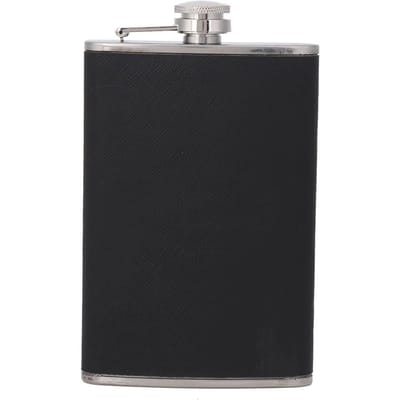Draagbare Roestvrijstalen Wijn Whiskey Fles Elegante Lederen Heupfles Alcoholfles 8oz/240mL