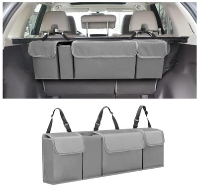Dailygoods- Kofferbak Organizer Waterdicht - Opvouwbare Cargo Opslagtas - Achterbank Organizer - Slijtvast Oxford-doek - 4 Zakken voor Auto
