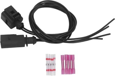 2 Pin Pigtail Plug Connector voor Elektrische Aansluitingen - Pigtail Wiring Harness Kit voor Vervanging van 1J0 973 802 en 1J0 973 702