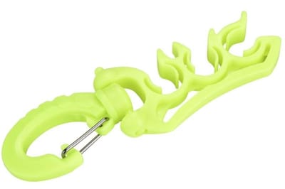 Dailygoods- Scuba Hose Houder - Dubbele BCD Slang Houder - 3 Slang Klemmen - Roestvrij Stalen Bevestigingsarm - 360° Draaiend - Eenvoudig Ontwerp - Duikaccessoire