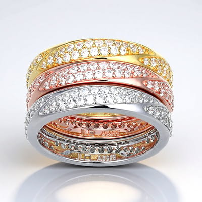 Cavill - Zilveren Ring met 252 Nigeriaanse Zirkonen - 925 Sterling Zilver Gerhodineerd - 2,04 ct Rondgeslepen Pavé - Elegant & Feestelijk - Maat 17-19
