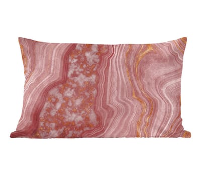 Sierkussens - Kussentjes Woonkamer - 60x40 cm - Roségoud - Agaat - Edelsteen - Abstract