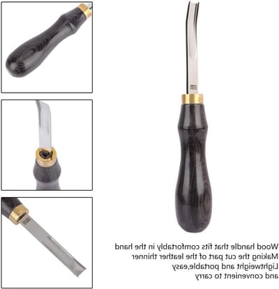 Houten Handgreep Beveler voor Leer - Snijgereedschap voor Randen met 4mm/6mm/8mm/10mm Opties voor Precisie en Vakmanschap