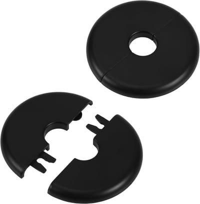 Set van 2 zelfklevende rozetten voor waterleidingen van 17 mm - ronde afdekplaten voor sanitair, keuken en toilet met handige sluiting