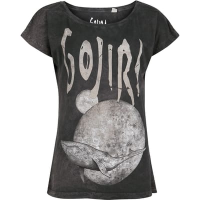 Gojira T-shirt - Whale Sun Moon - S tot XXL - voor Vrouwen - grijs