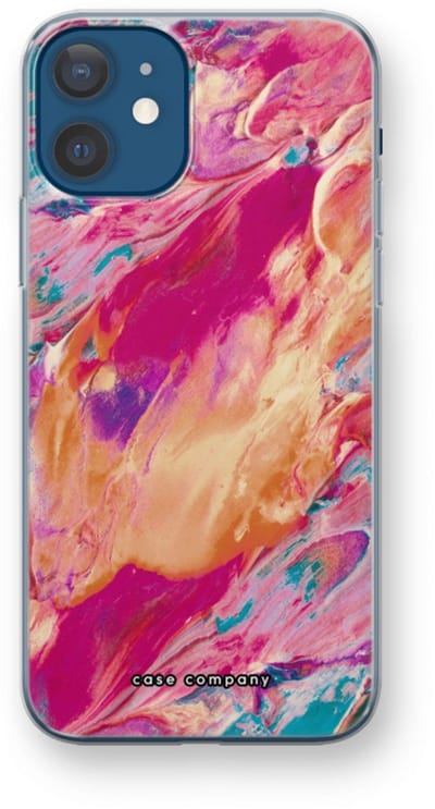 Case Company® - Hoesje geschikt voor iPhone 12 mini hoesje - Pastel Echoes - Soft Cover Telefoonhoesje - Bescherming aan alle Kanten en Schermrand